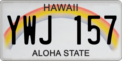 HI license plate YWJ157