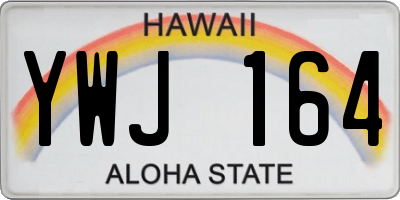 HI license plate YWJ164
