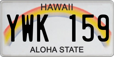 HI license plate YWK159