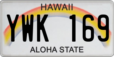 HI license plate YWK169
