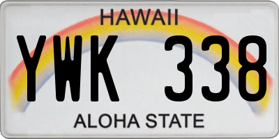 HI license plate YWK338