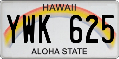 HI license plate YWK625
