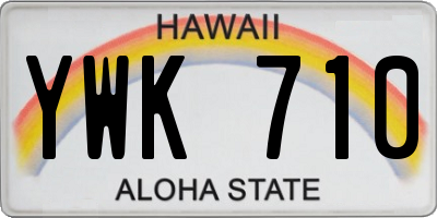 HI license plate YWK710