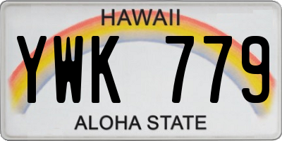 HI license plate YWK779