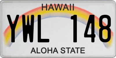 HI license plate YWL148