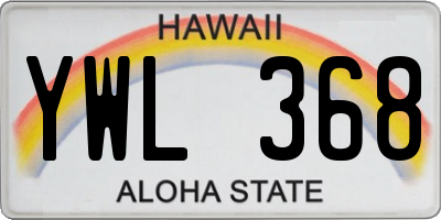 HI license plate YWL368