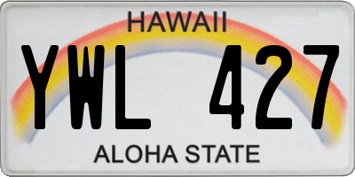 HI license plate YWL427