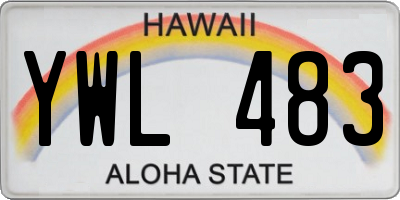 HI license plate YWL483