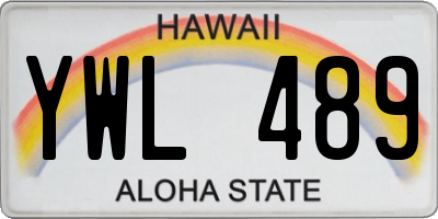HI license plate YWL489