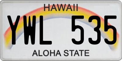 HI license plate YWL535