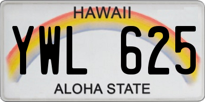 HI license plate YWL625