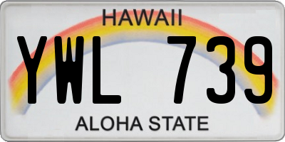 HI license plate YWL739