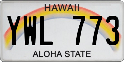HI license plate YWL773