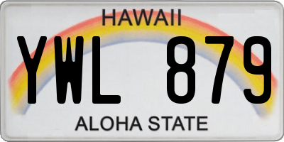 HI license plate YWL879