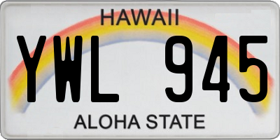 HI license plate YWL945