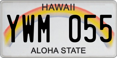HI license plate YWM055