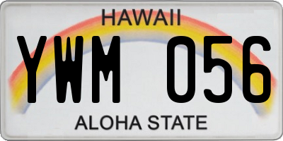 HI license plate YWM056