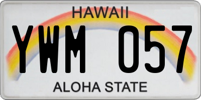 HI license plate YWM057
