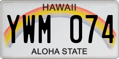 HI license plate YWM074