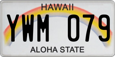 HI license plate YWM079