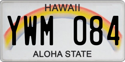 HI license plate YWM084