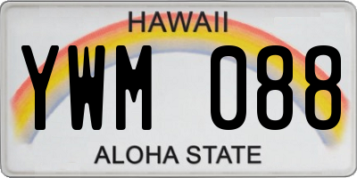 HI license plate YWM088