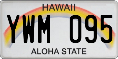 HI license plate YWM095