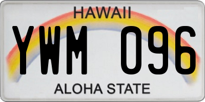 HI license plate YWM096