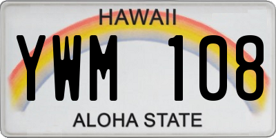 HI license plate YWM108