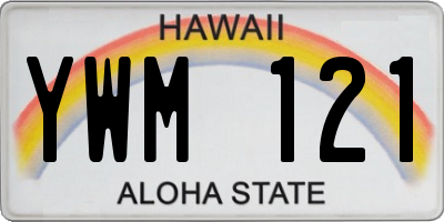 HI license plate YWM121