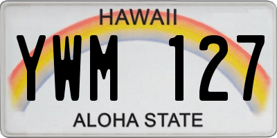HI license plate YWM127