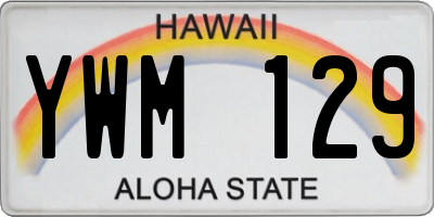 HI license plate YWM129