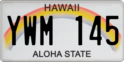HI license plate YWM145