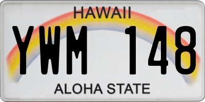 HI license plate YWM148