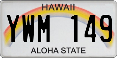 HI license plate YWM149