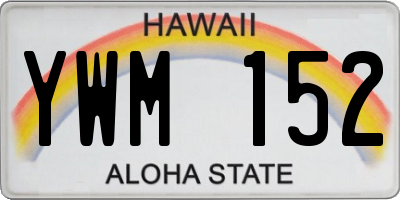 HI license plate YWM152