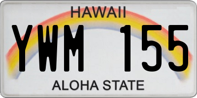 HI license plate YWM155