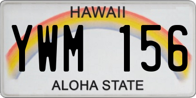 HI license plate YWM156