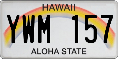 HI license plate YWM157
