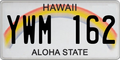 HI license plate YWM162