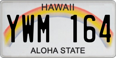 HI license plate YWM164