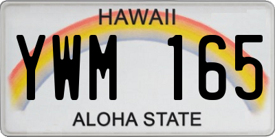 HI license plate YWM165