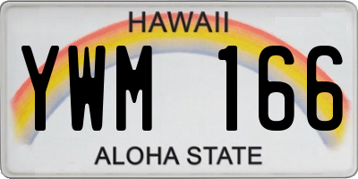 HI license plate YWM166