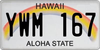 HI license plate YWM167