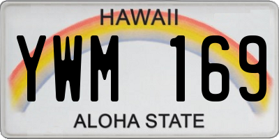 HI license plate YWM169