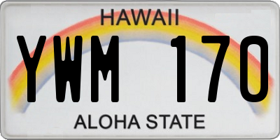 HI license plate YWM170