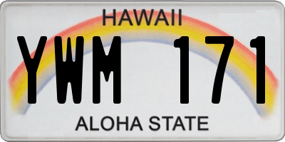 HI license plate YWM171