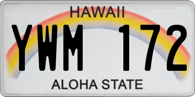 HI license plate YWM172