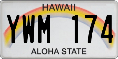 HI license plate YWM174