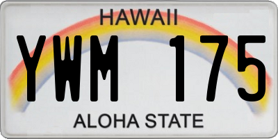 HI license plate YWM175